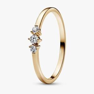 Pandora Era 14k Gold Lab-grown Diamond Triple Stone Ring0.09 ct TW, 14k gold